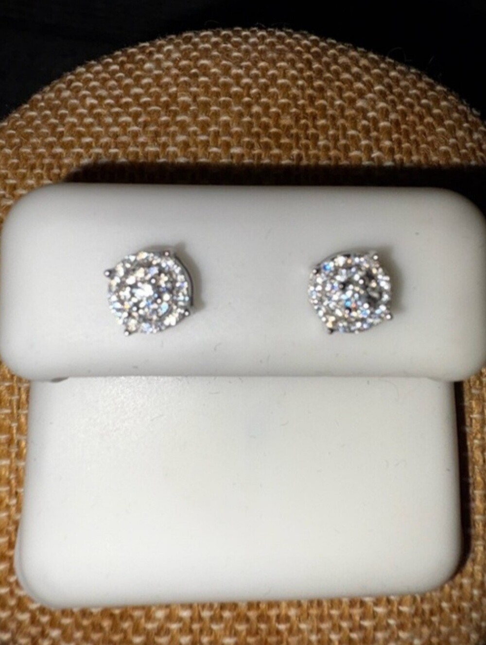 MOISSANITE VVS D Quality,  925 Sterling, .20 CTW, Halo Stud ($200 MSRP!!)